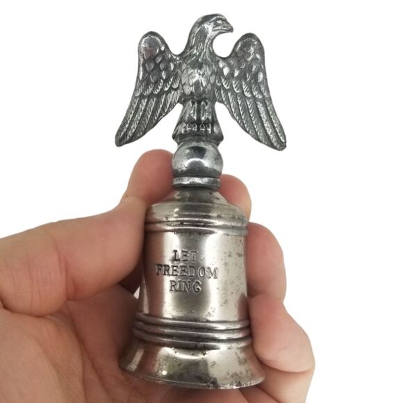 Let Freedom Ring Beautiful Pewter Eagle Bell, USA PA American Metal Vintage - Picture 5 of 11